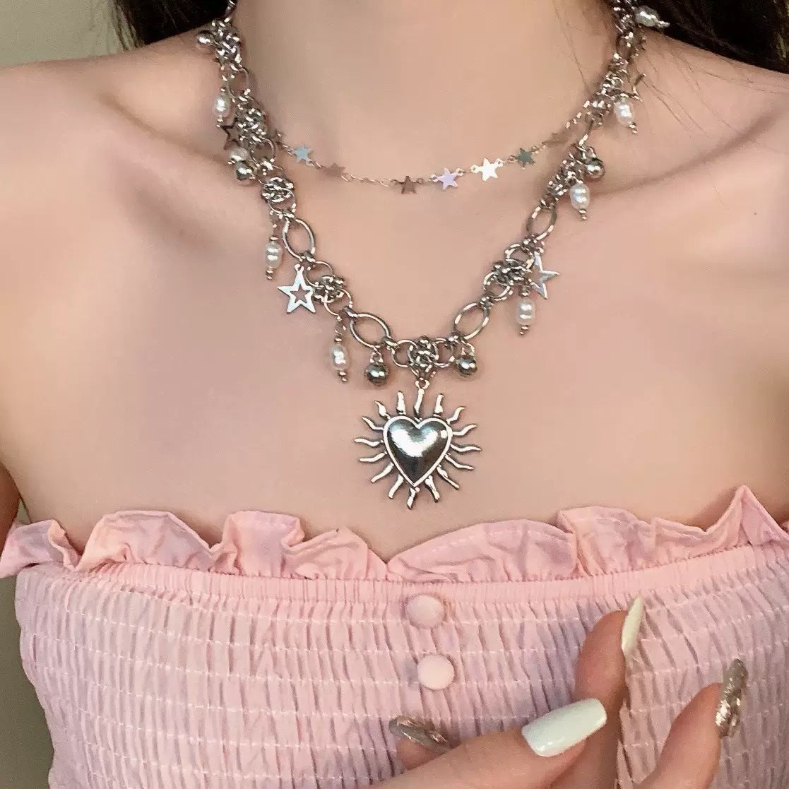 Tassel set necklace