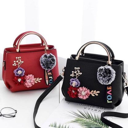 Tattooed floral handbag