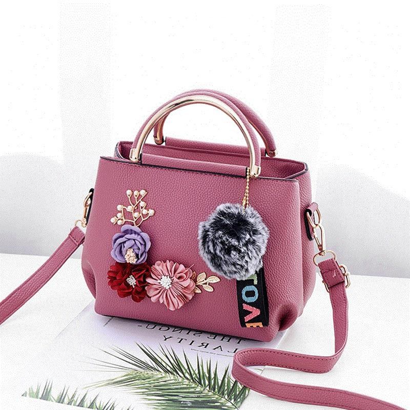 Tattooed floral handbag