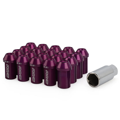Tax-Included Car Modification Tire Nuts 7075 Aviation Aluminum Alloy Lightweight Anti-Theft Nuts 19 Pairs 42mm Long