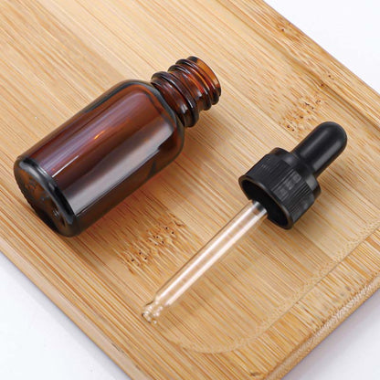 Tea-colored essential oil bottle