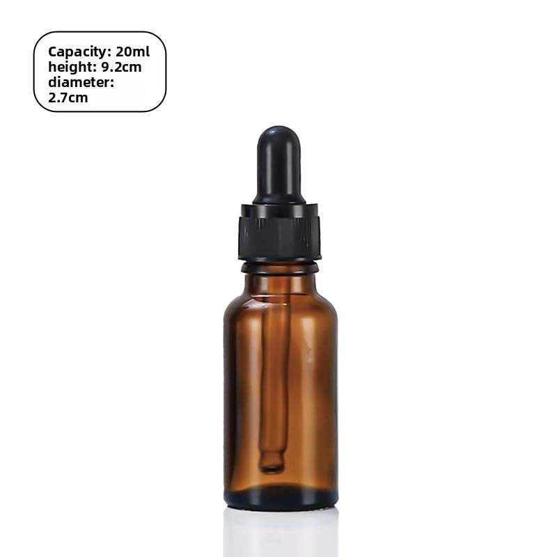 Tea-colored essential oil bottle