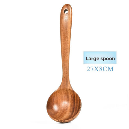 Teak Wood Seven-Piece Kitchen Utensil Set