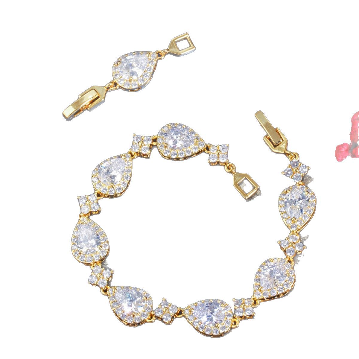 Teardrop Geometric Zircon Bracelet