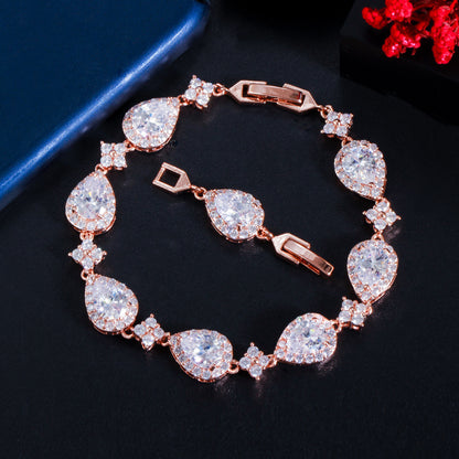 Teardrop Geometric Zircon Bracelet