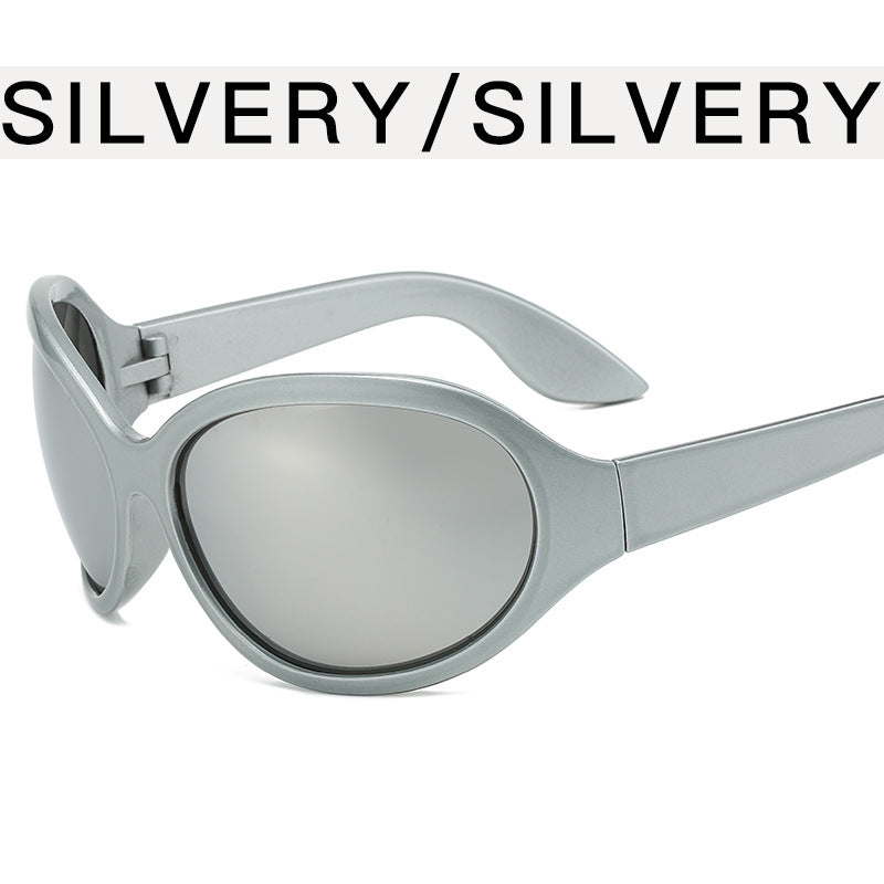 technology oversized frame sunglasses