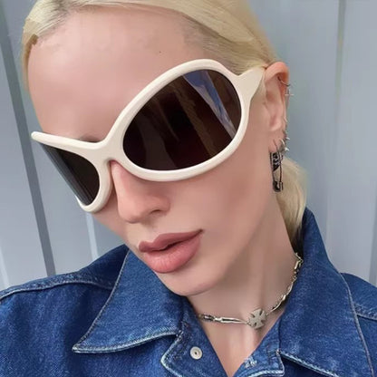 technology oversized frame sunglasses