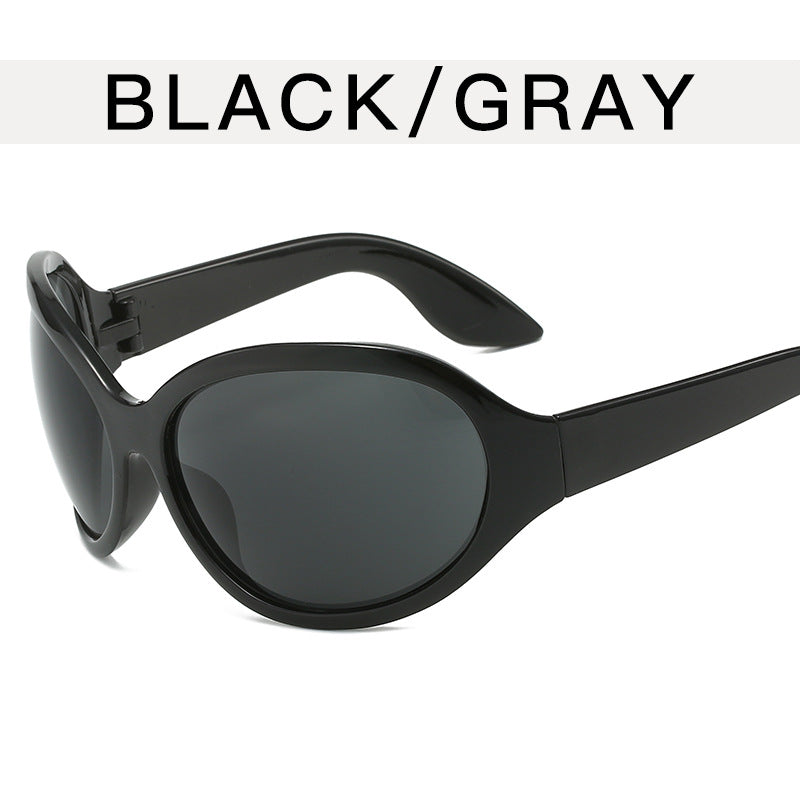 technology oversized frame sunglasses