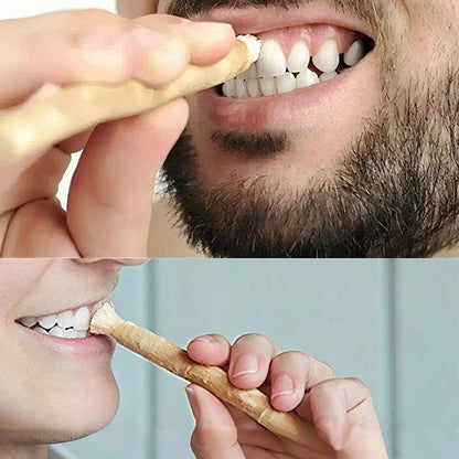 Teeth-cleaning toothbrush sticks