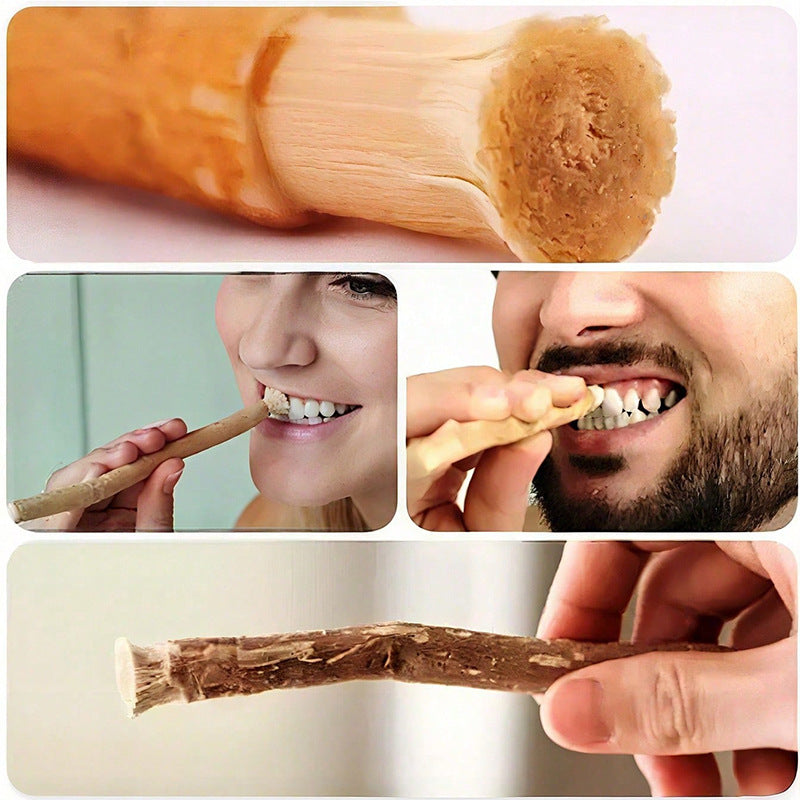 Teeth-cleaning toothbrush sticks