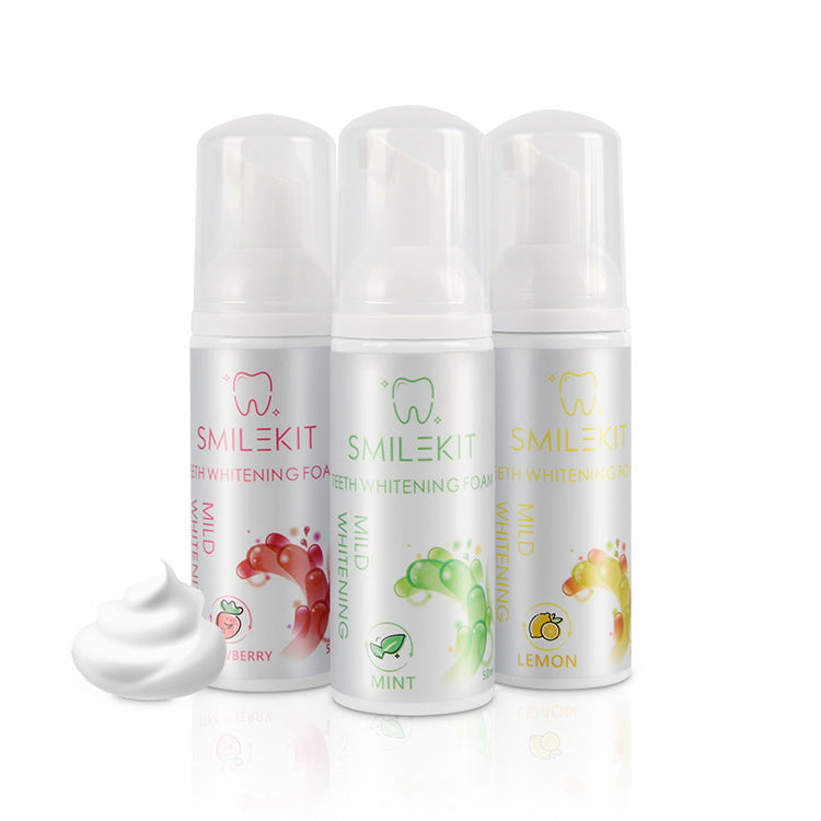 Teeth whitening foam