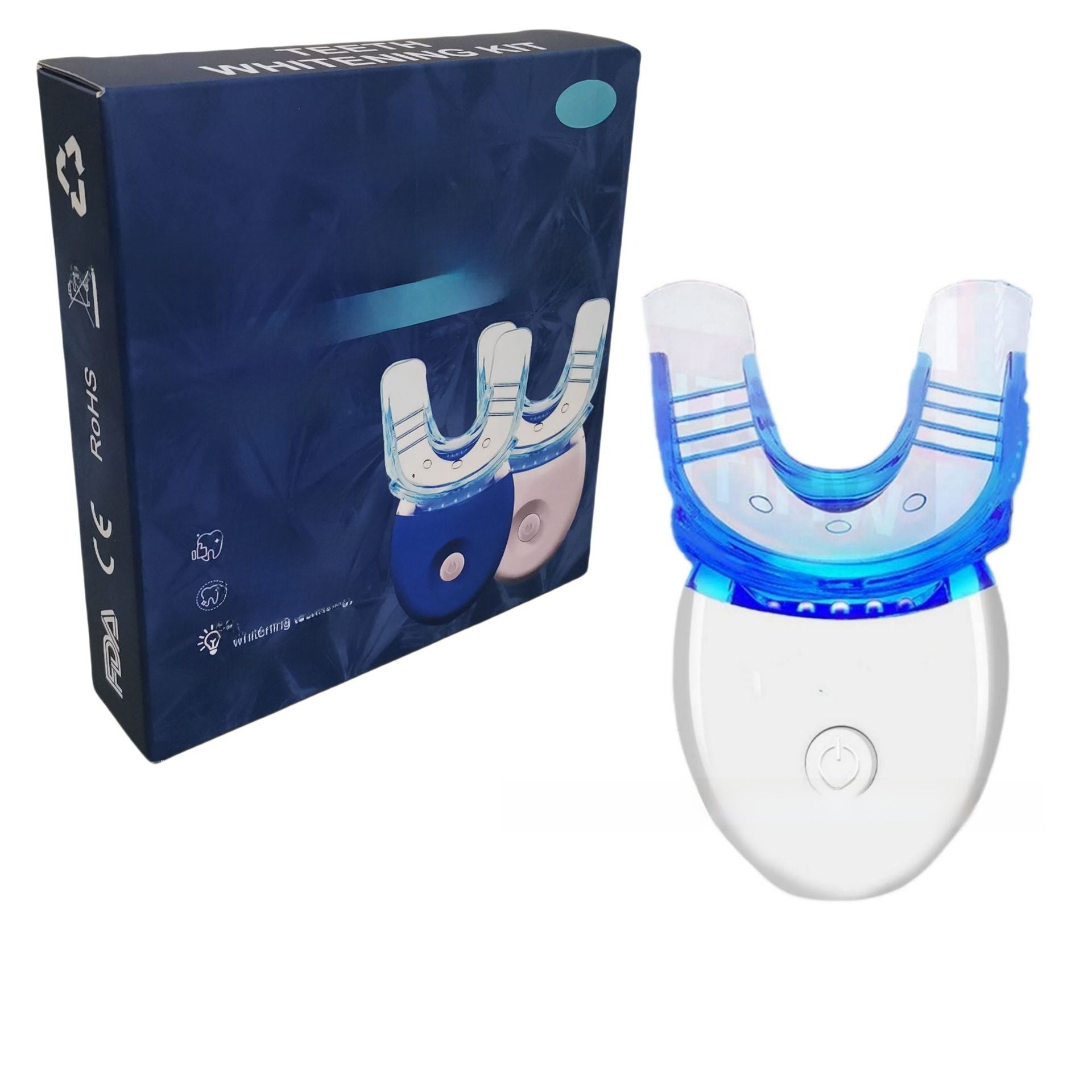 Teeth-whitening serum with a teeth-lighting lamp