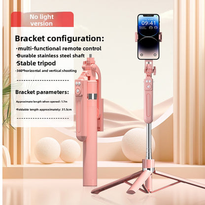 Telescopic Bluetooth Selfie Stick with Tripod and Fill Light