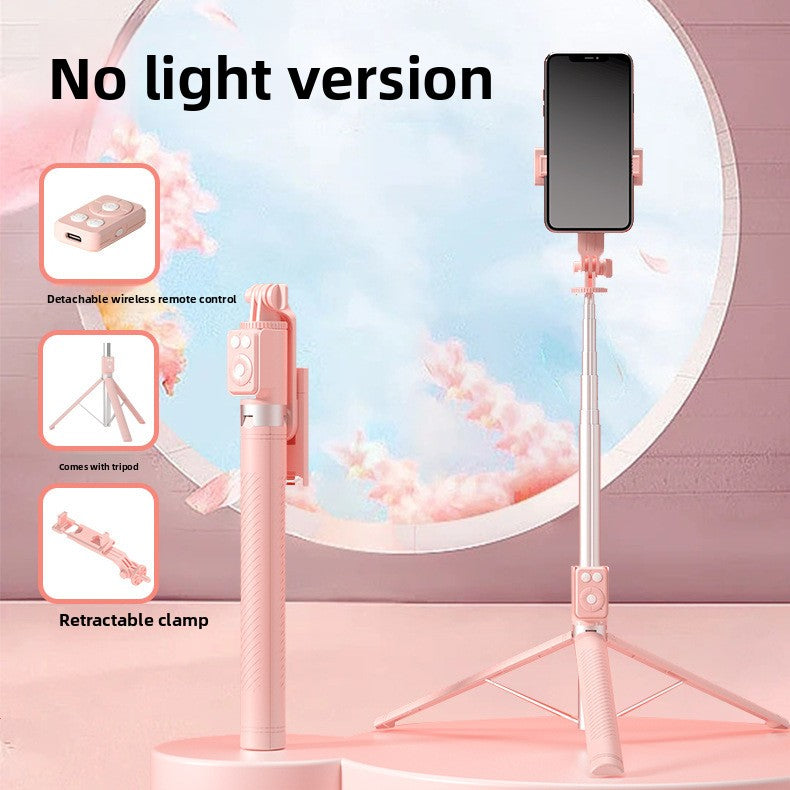 Telescopic Bluetooth Selfie Stick with Tripod and Fill Light