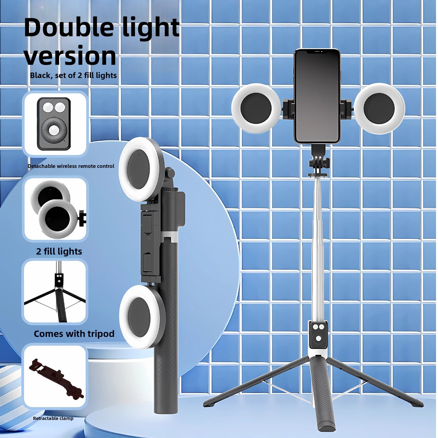Telescopic Bluetooth Tripod with Remote