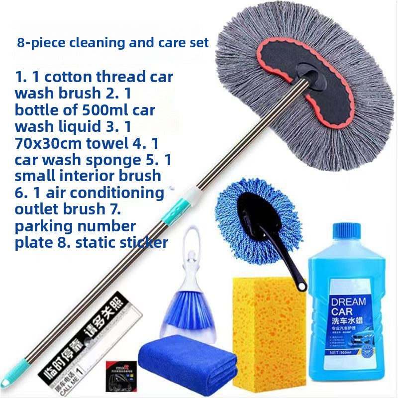 Telescopic car wash mop soft fur car mop car brush