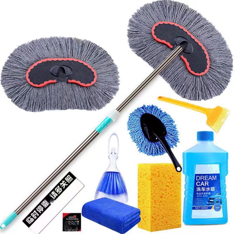 Telescopic car wash mop soft fur car mop car brush