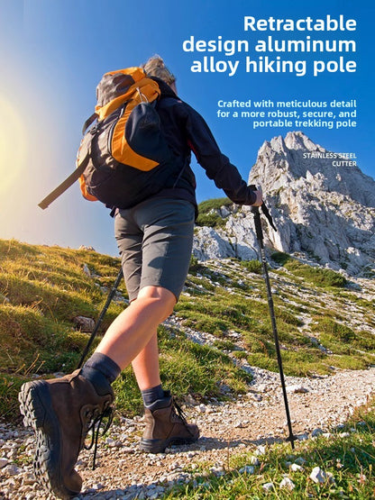 Telescopic Carbon Trekking Poles with Anti-Slip Grip