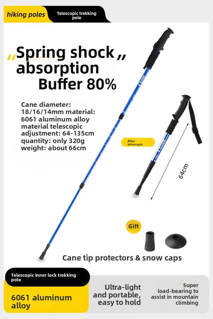 Telescopic Carbon Trekking Poles with Anti-Slip Grip