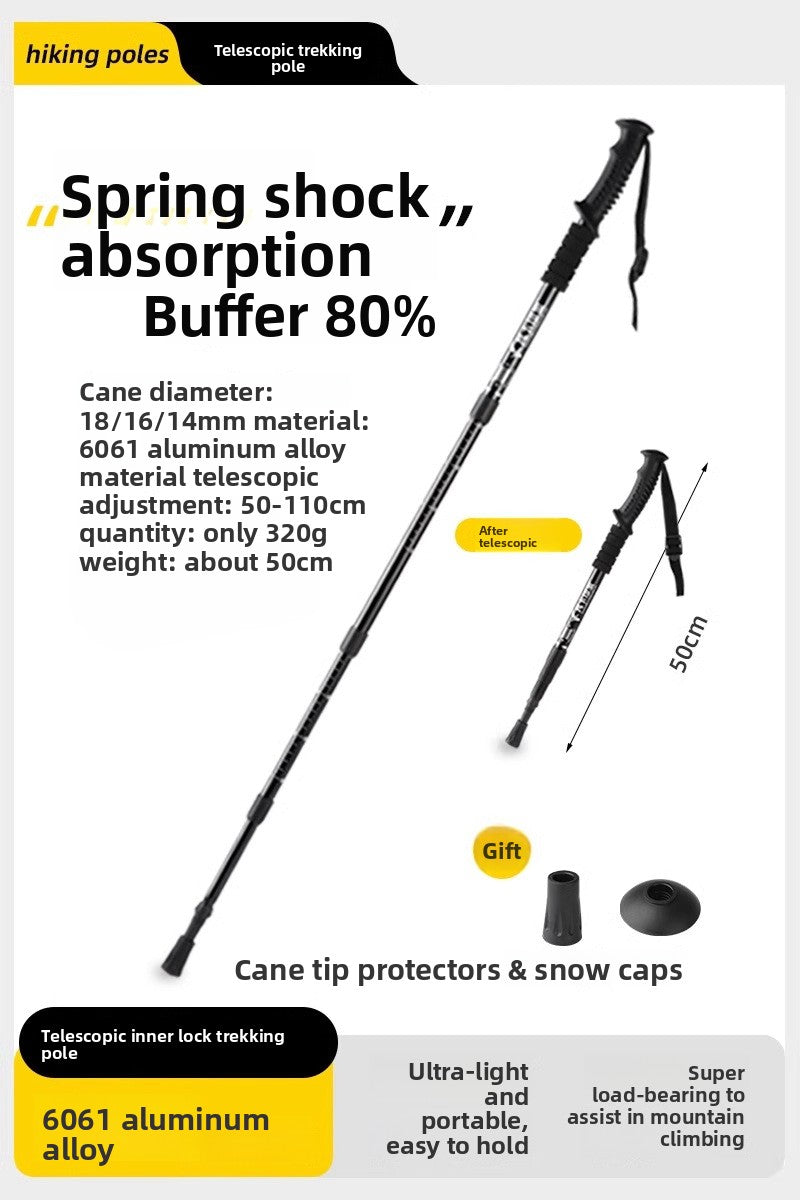 Telescopic Carbon Trekking Poles with Anti-Slip Grip