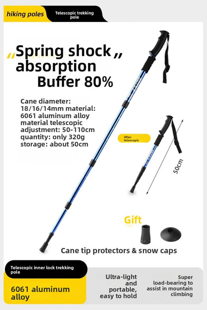 Telescopic Carbon Trekking Poles with Anti-Slip Grip