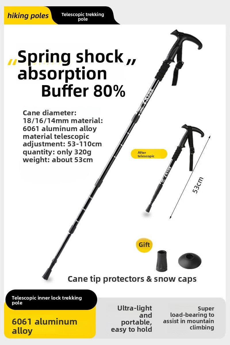 Telescopic Carbon Trekking Poles with Anti-Slip Grip