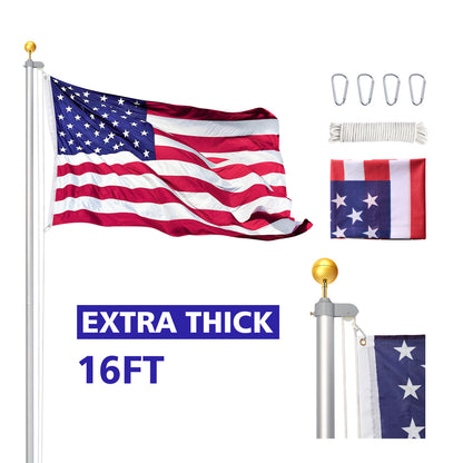 Telescopic Flagpole Aluminum Alloy Outdoor Display