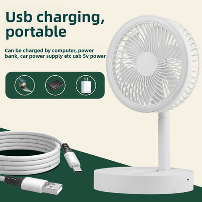 Telescopic Folding USB Table Fan with Adjustable Height