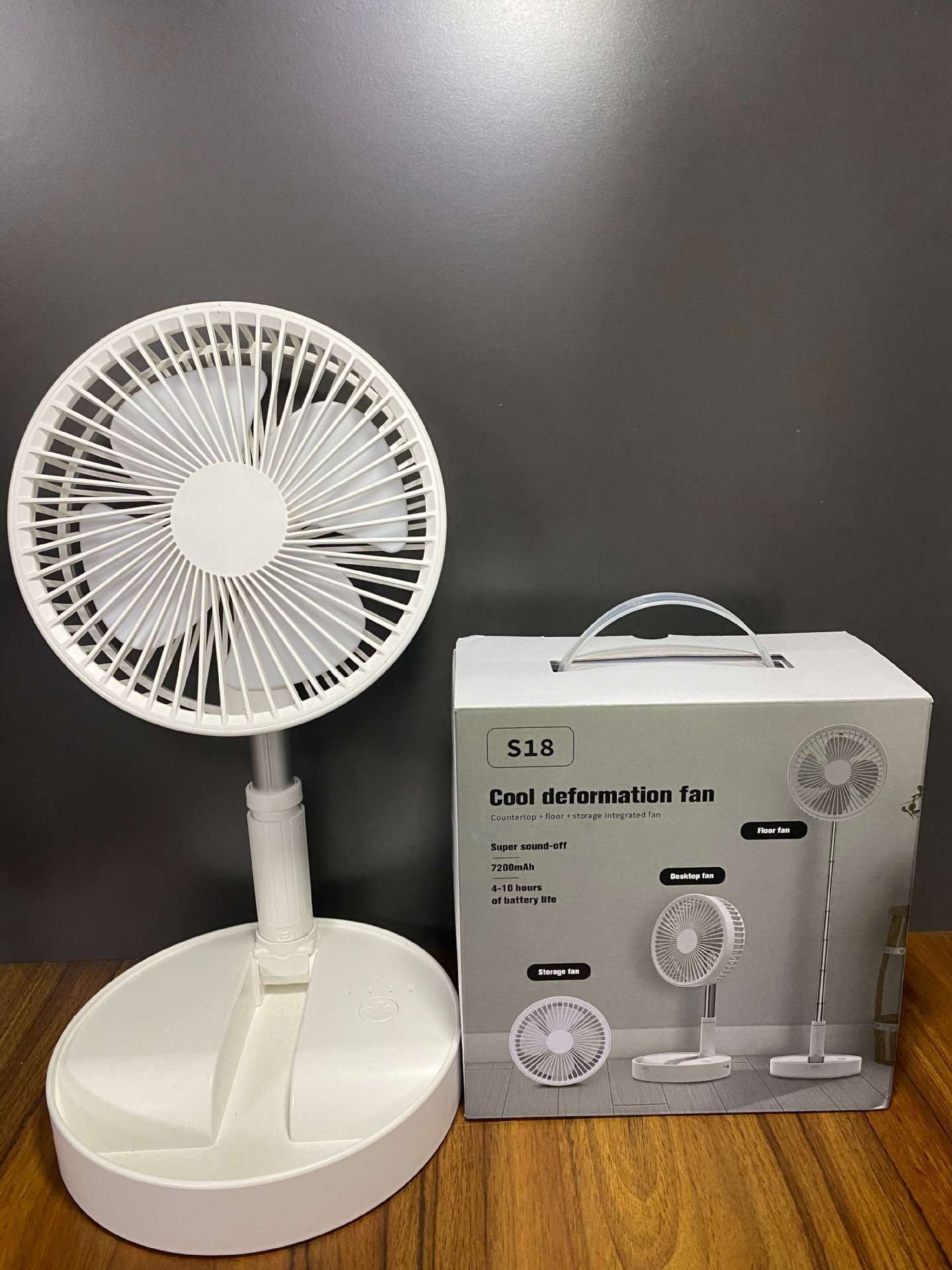 Telescopic Folding USB Table Fan with Adjustable Height