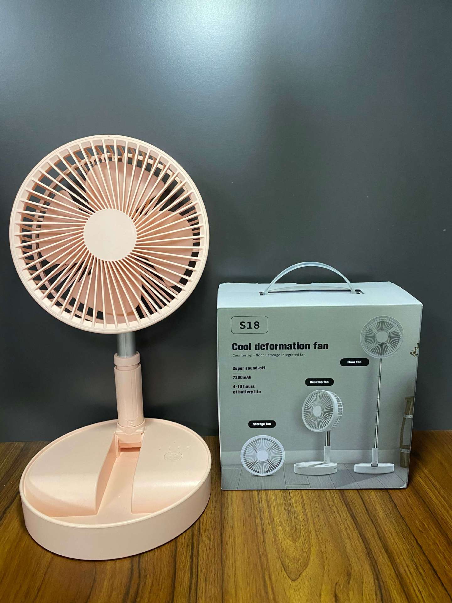 Telescopic Folding USB Table Fan with Adjustable Height
