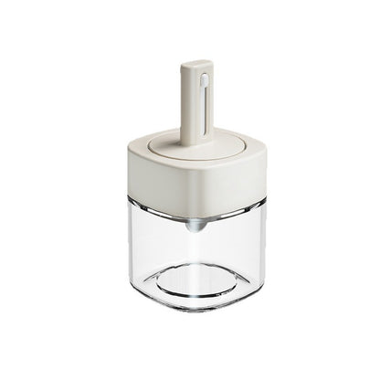 Telescopic Glass Seasoning Jar with Spoon Lid