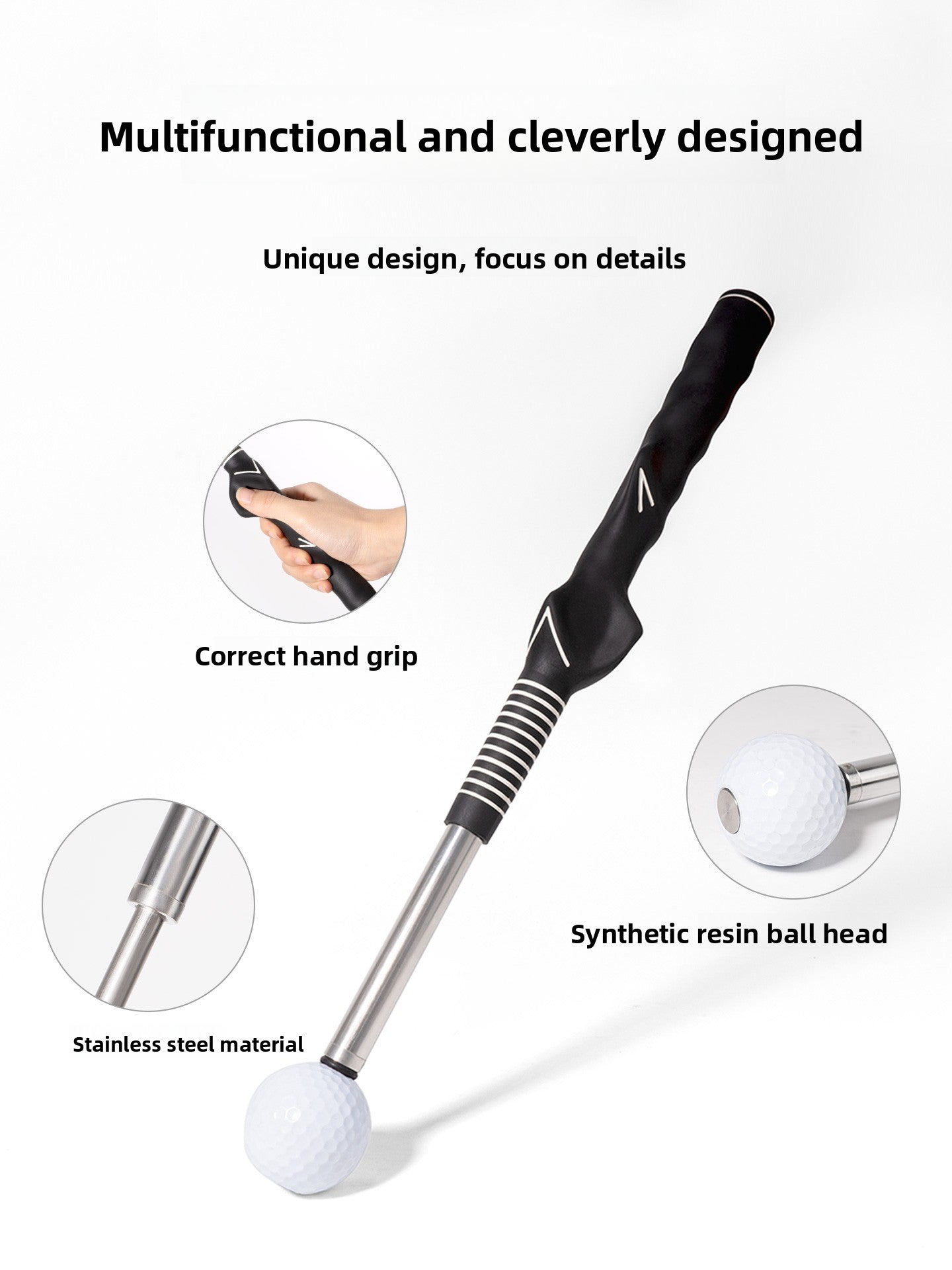 Telescopic Golf Swing Practice Trainer with Sound Feedback