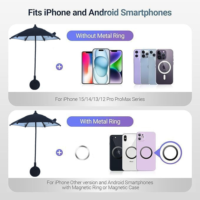 Telescopic Phone Sun Umbrella