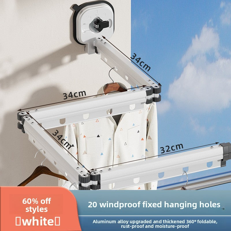 Telescopic Suction Cup Clothes Drying Rack