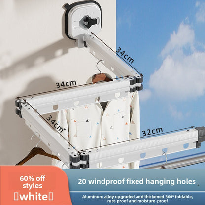 Telescopic Suction Cup Clothes Drying Rack