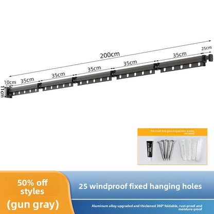 Telescopic Suction Cup Clothes Drying Rack