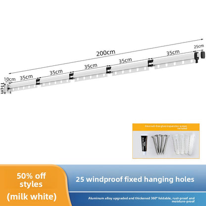 Telescopic Suction Cup Clothes Drying Rack