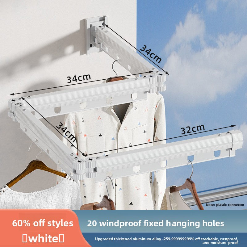 Telescopic Suction Cup Clothes Drying Rack