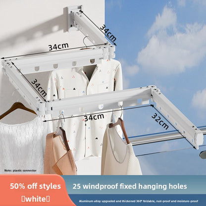 Telescopic Suction Cup Clothes Drying Rack