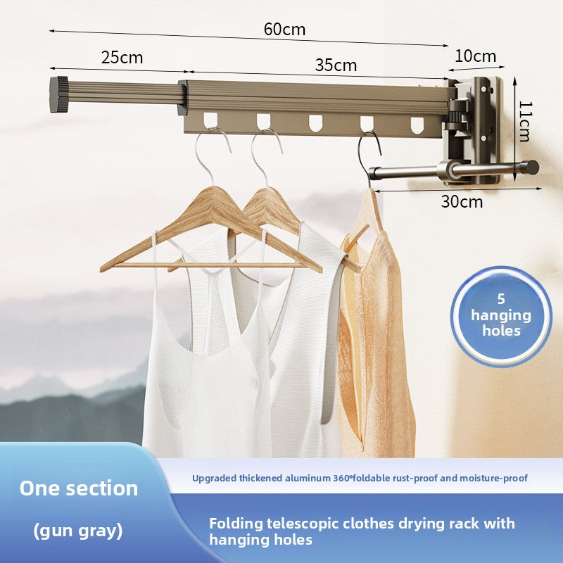 Telescopic Suction Cup Clothes Drying Rack