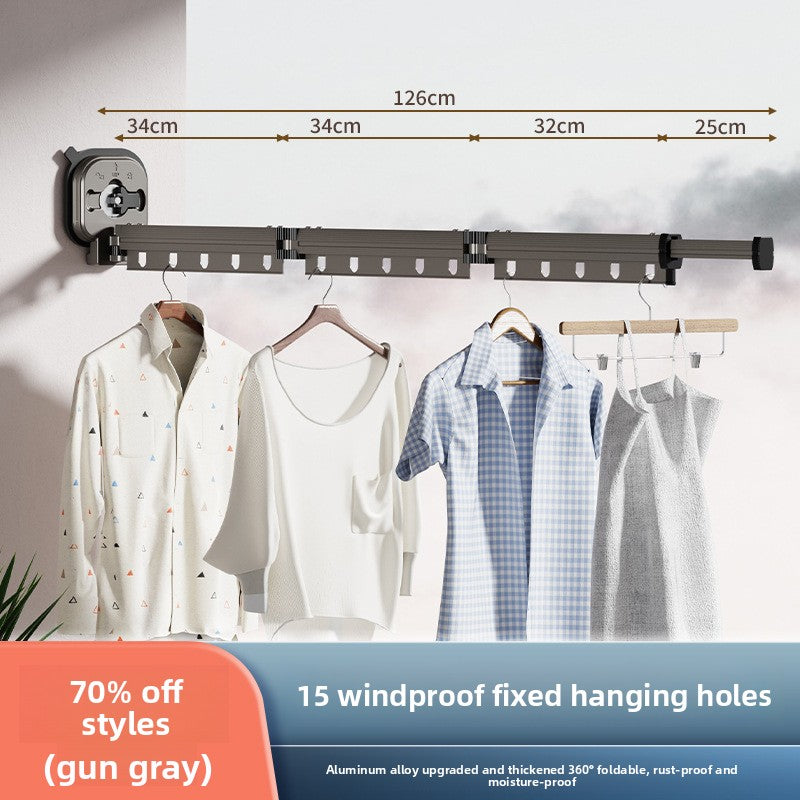 Telescopic Suction Cup Clothes Drying Rack