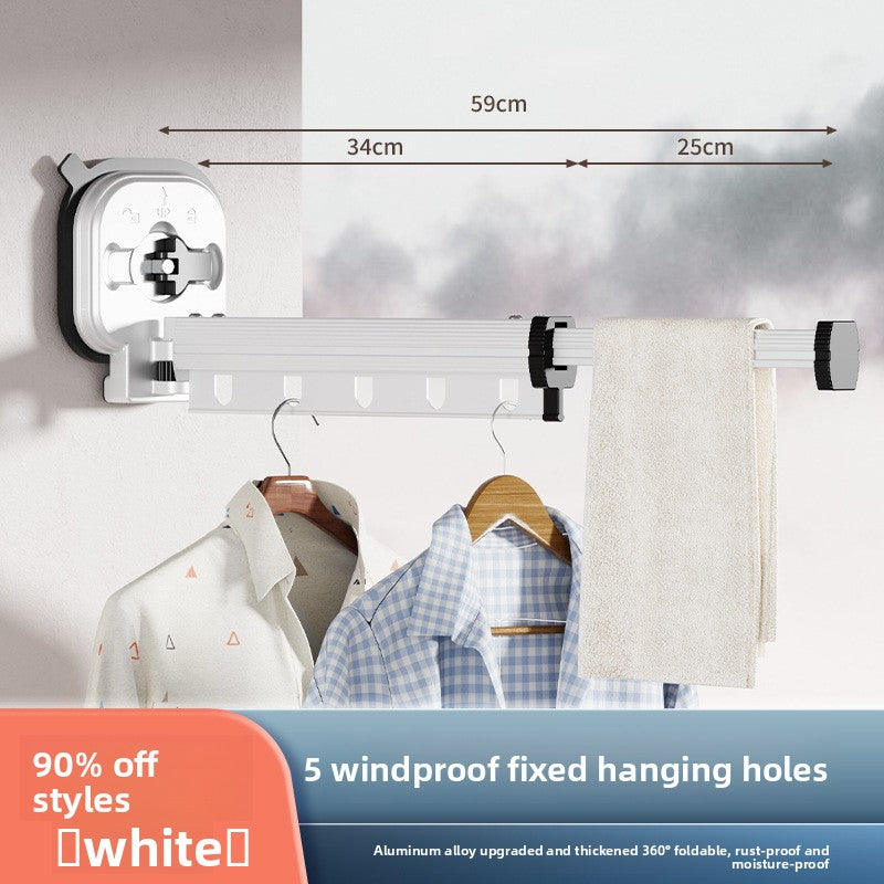 Telescopic Suction Cup Clothes Drying Rack