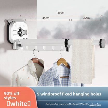 Telescopic Suction Cup Clothes Drying Rack