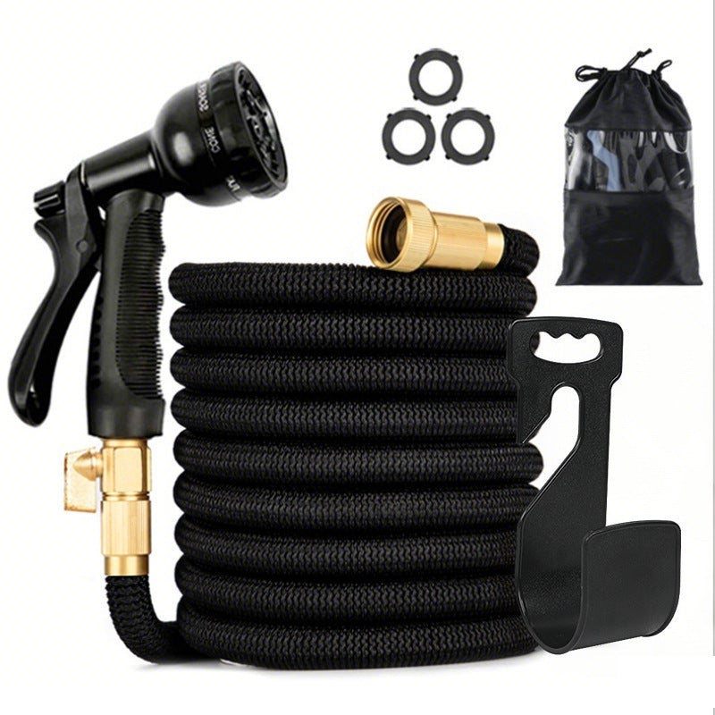 Telescopic Water Hose with High-Pressure Nozzle