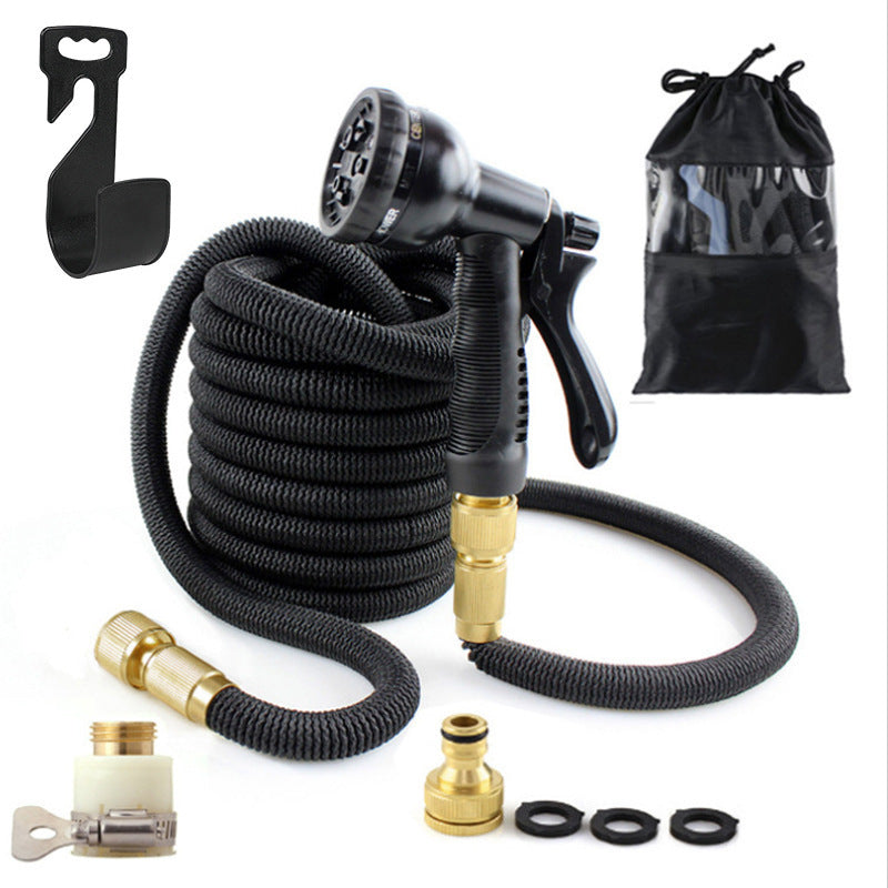 Telescopic Water Hose with High-Pressure Nozzle