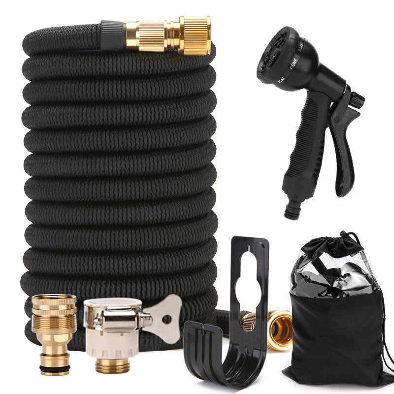 Telescopic Water Hose with High-Pressure Nozzle
