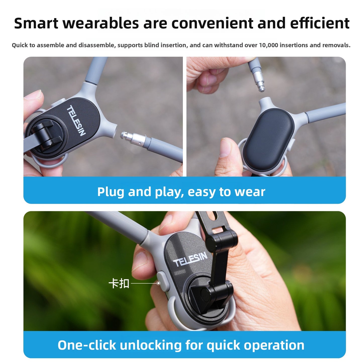 Telesin Magsafe Magnetic Neck Mount for Mobile Phone filming