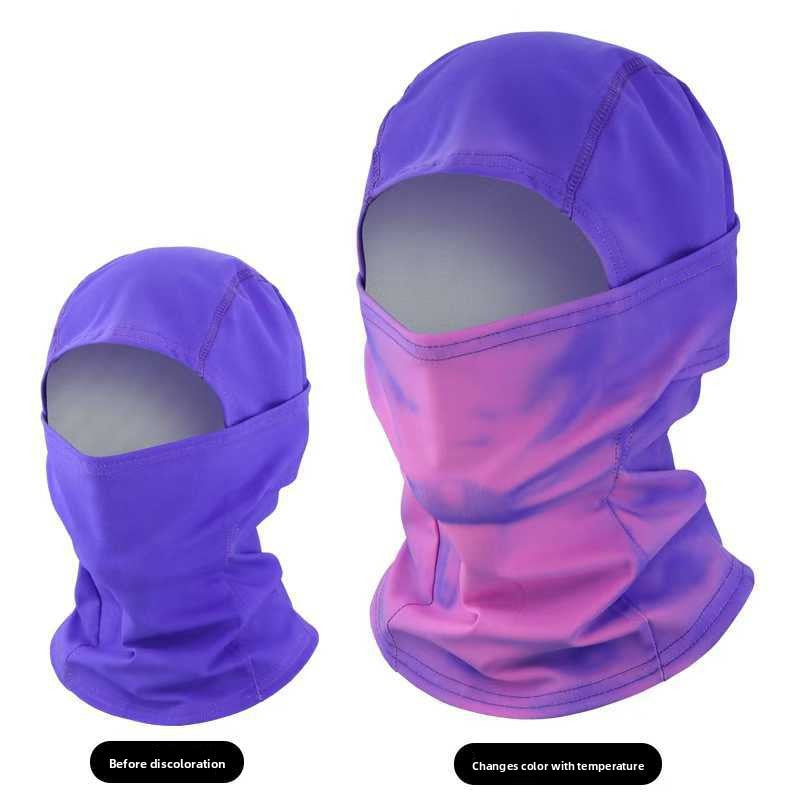Temperature-sensitive respiratory discoloration headgear