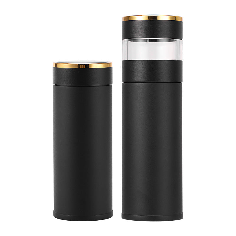 Temperature-showing tea-water separation tea thermos