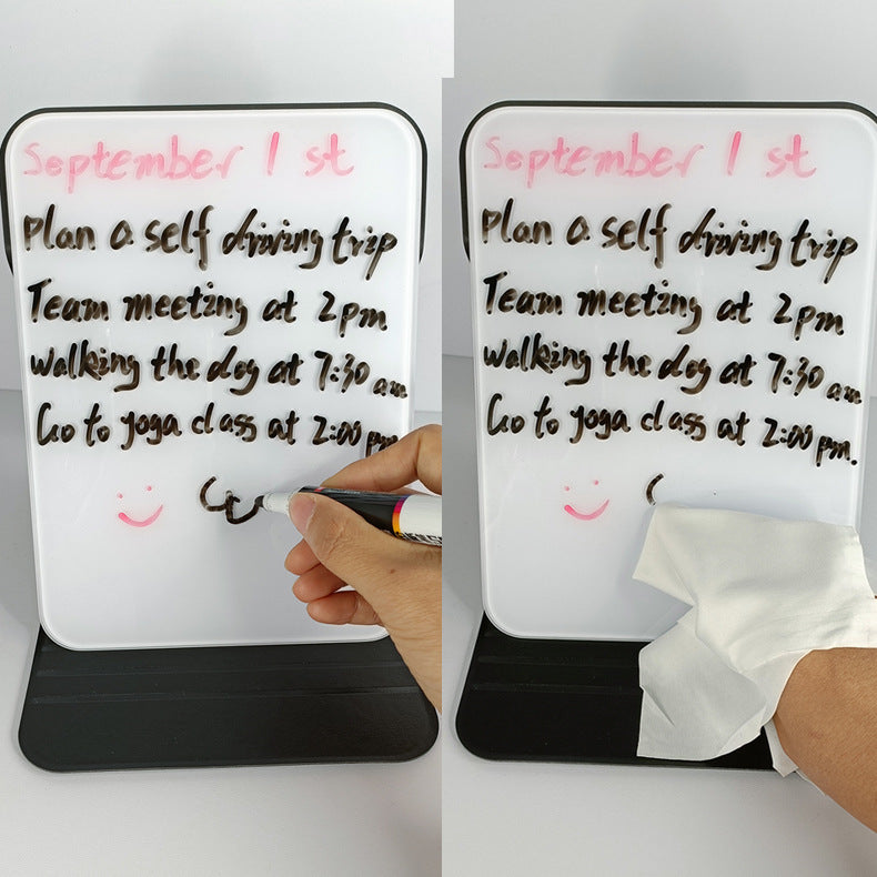 Tempered glass desktop whiteboard